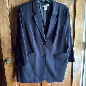 Plus size 18wt black Silk Silhouettes blazer